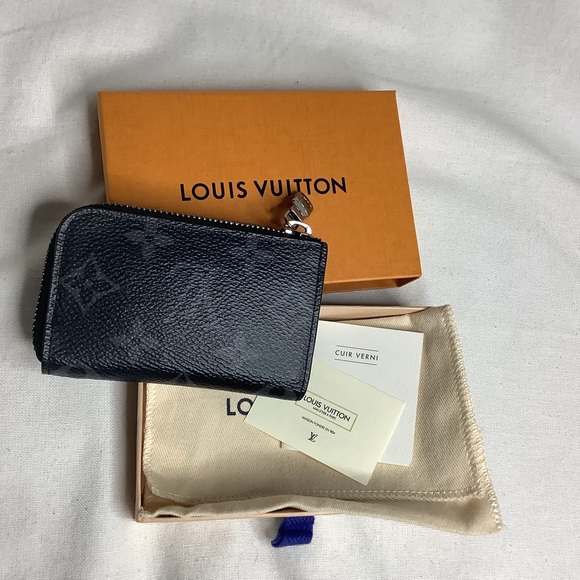 LOUIS VUITTON Monogram Graphite Eclipse Coin Purse - Picture 1 of 10